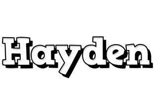 Hayden snowing logo