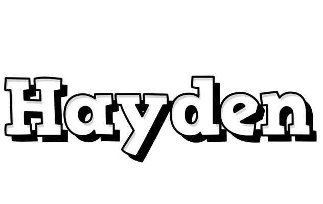 Hayden snowing logo