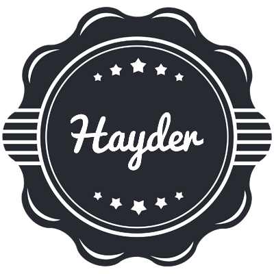 Hayder badge logo