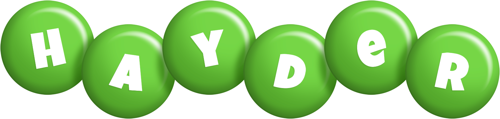 Hayder candy-green logo