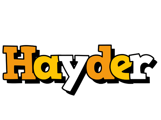 Hayder cartoon logo