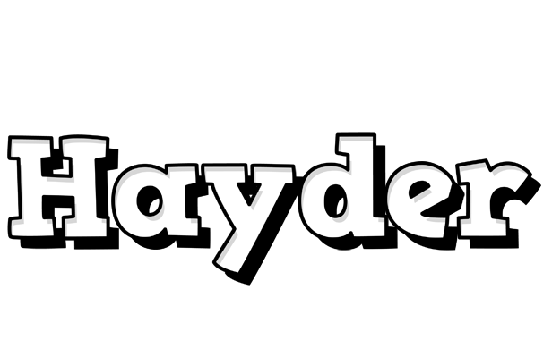 Hayder snowing logo