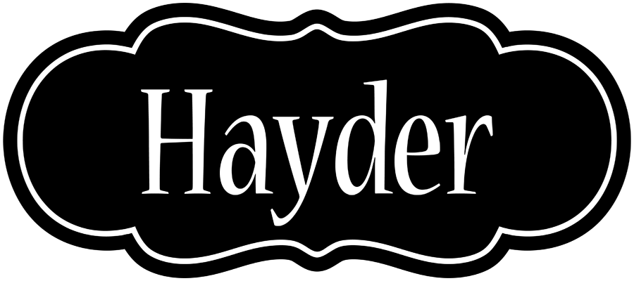 Hayder welcome logo