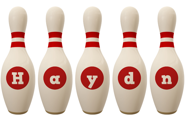 Haydn bowling-pin logo