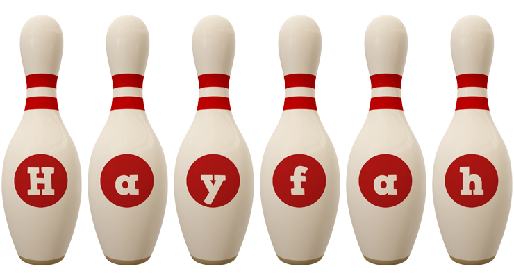 Hayfah bowling-pin logo