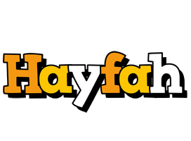 Hayfah cartoon logo