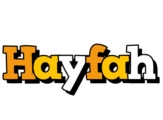 Hayfah cartoon logo