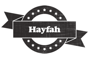 Hayfah grunge logo