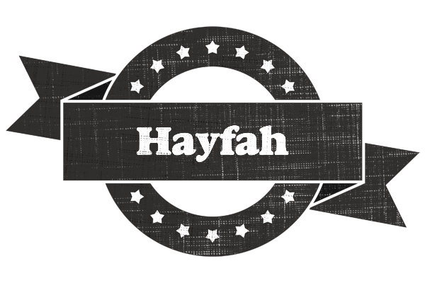 Hayfah grunge logo