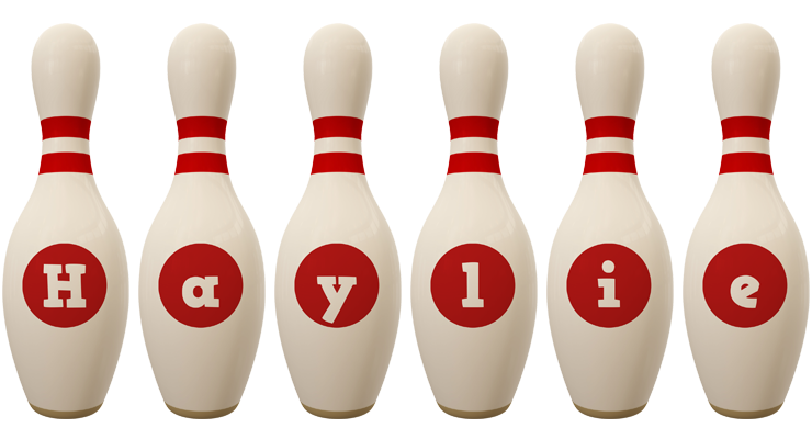 Haylie bowling-pin logo