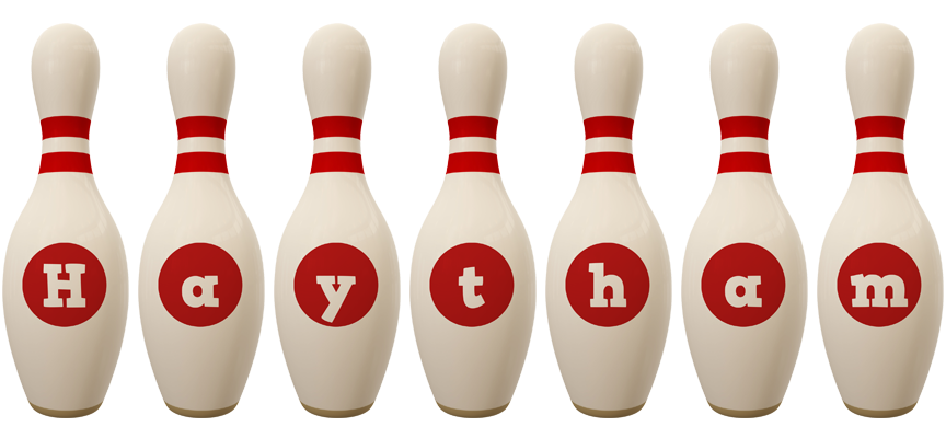 Haytham bowling-pin logo