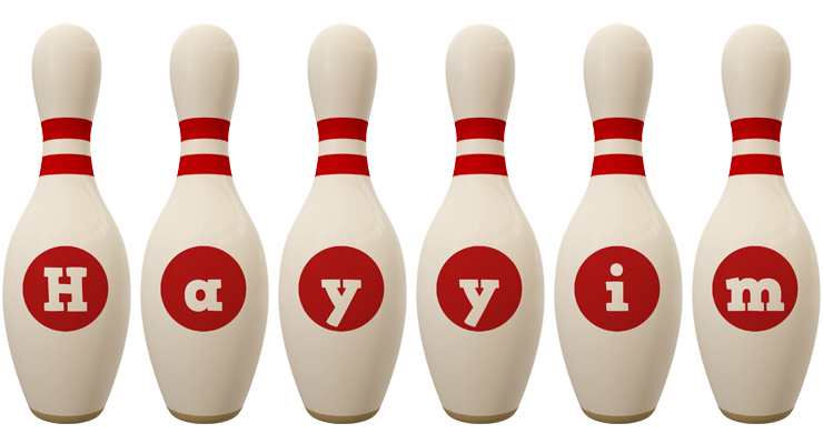 Hayyim bowling-pin logo