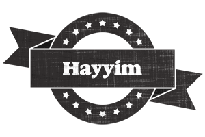 Hayyim grunge logo