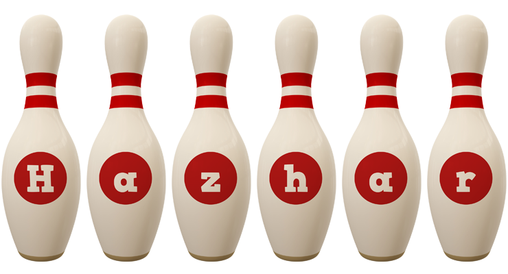 Hazhar bowling-pin logo