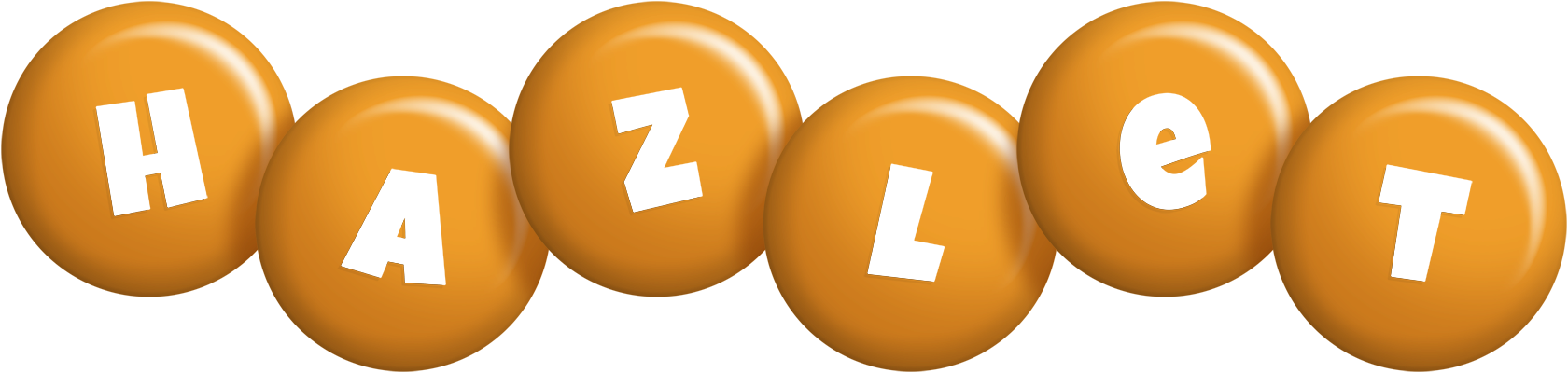 Hazlet candy-orange logo