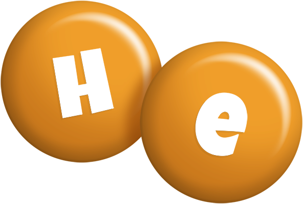 He candy-orange logo