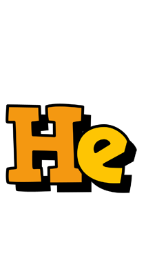 He cartoon logo