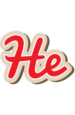 He chocolate logo