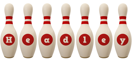 Headley bowling-pin logo