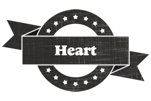 Heart grunge logo