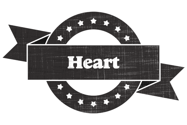 Heart grunge logo