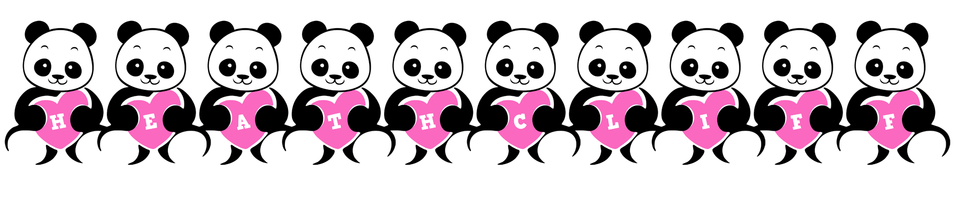 Heathcliff love-panda logo