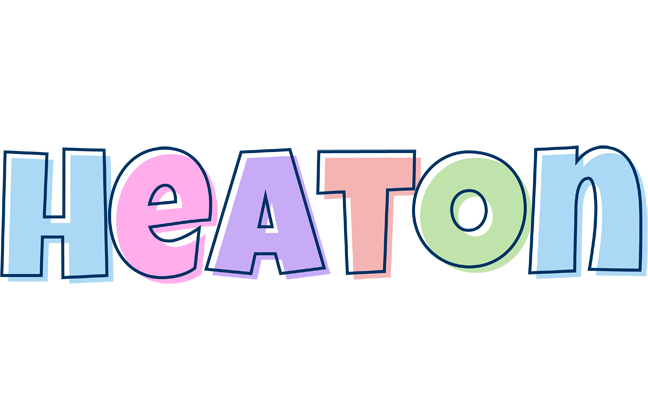 Heaton pastel logo