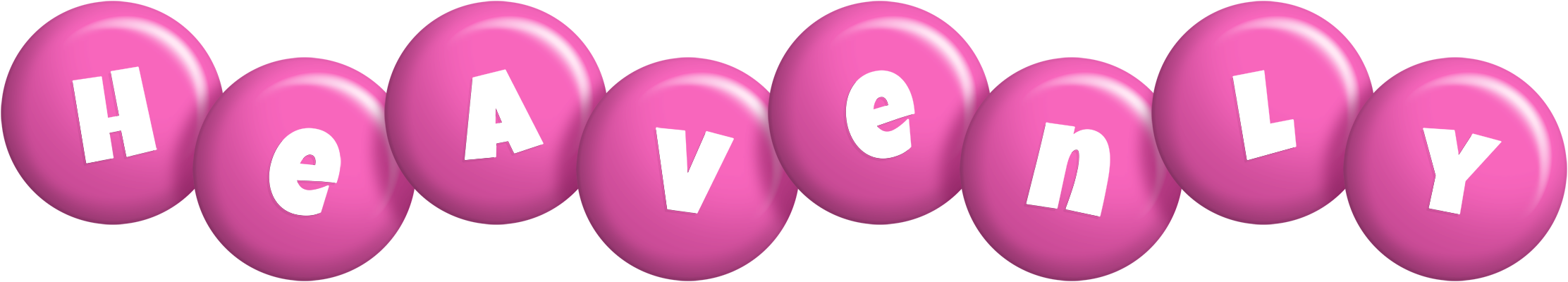 Heavenly candy-pink logo