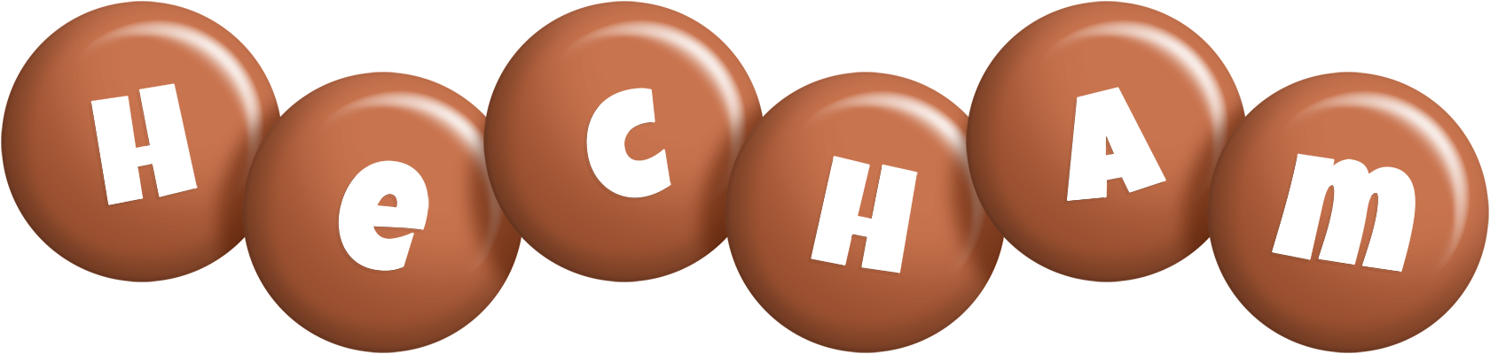 Hecham candy-brown logo