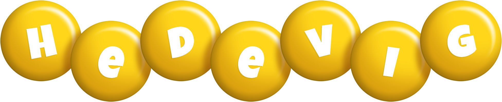 Hedevig candy-yellow logo