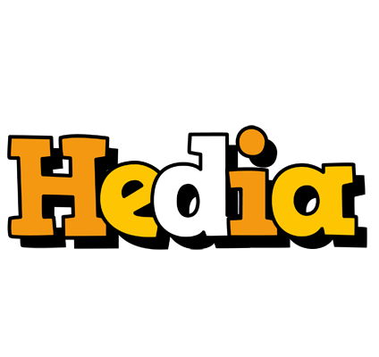 Hedia cartoon logo