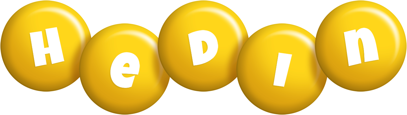 Hedin candy-yellow logo