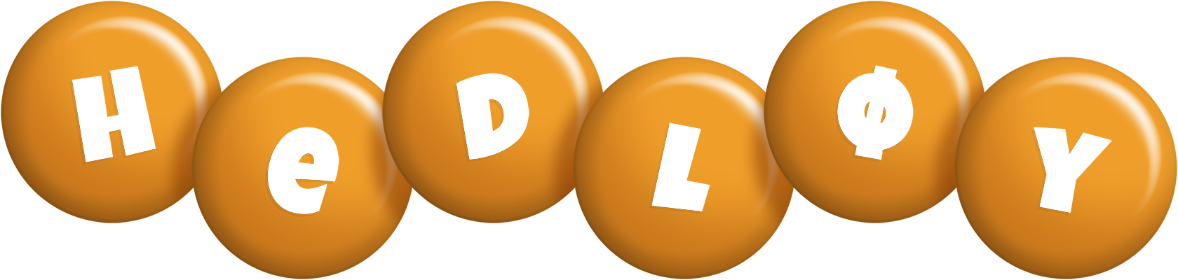 Hedløy candy-orange logo