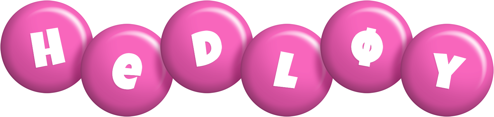 Hedløy candy-pink logo
