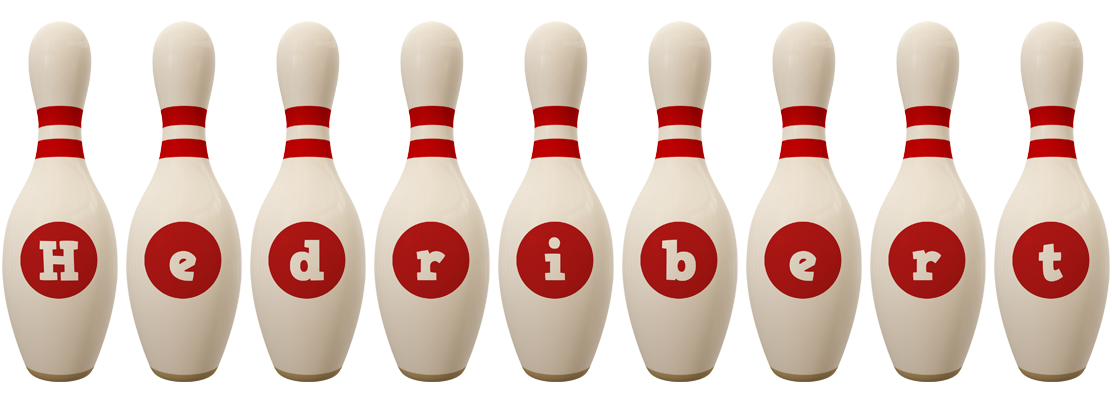 Hedribert bowling-pin logo