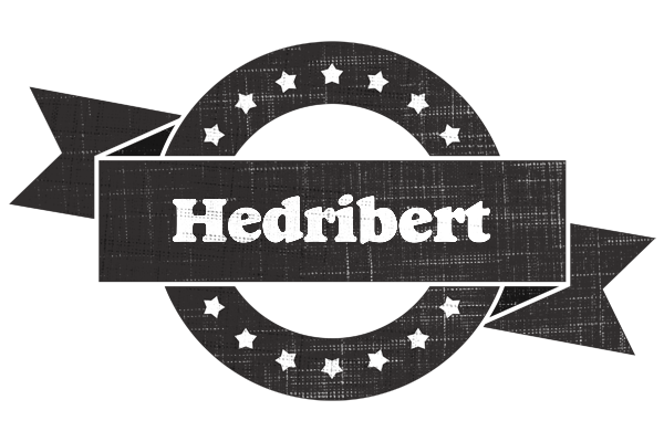 Hedribert grunge logo