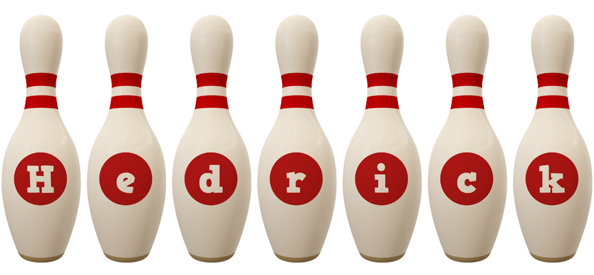 Hedrick bowling-pin logo