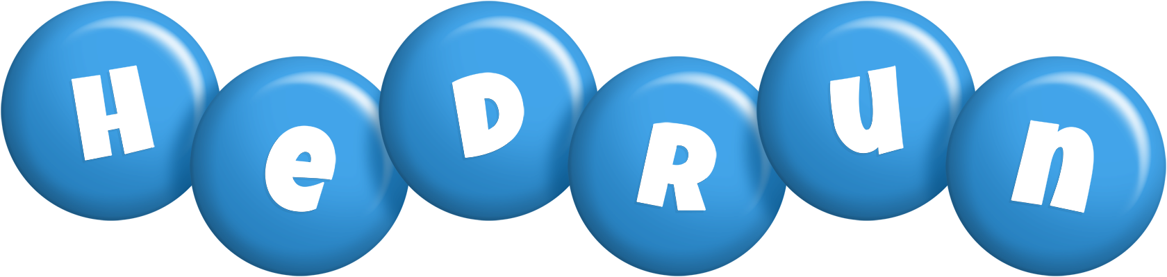 Hedrun candy-blue logo