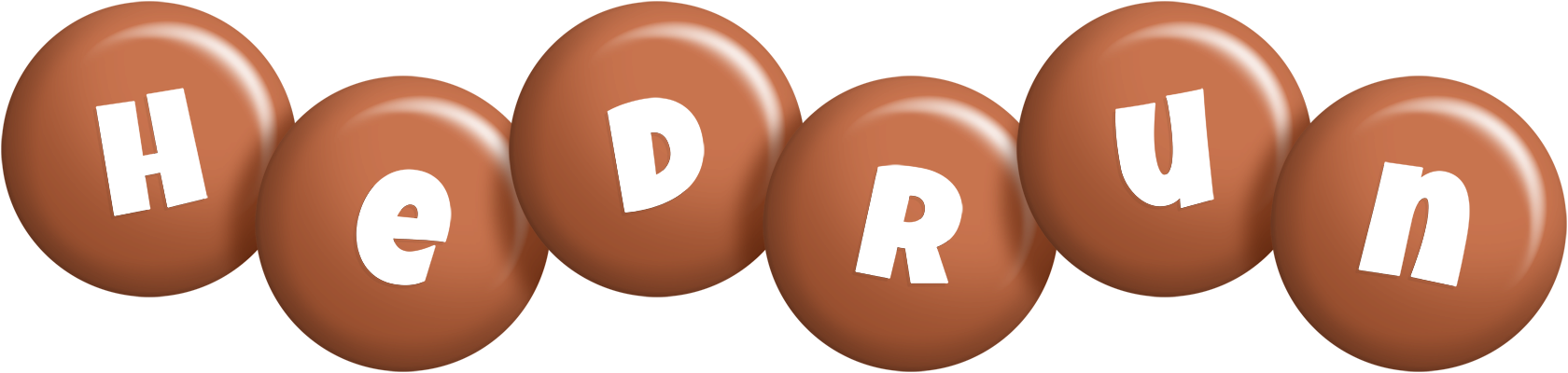 Hedrun candy-brown logo