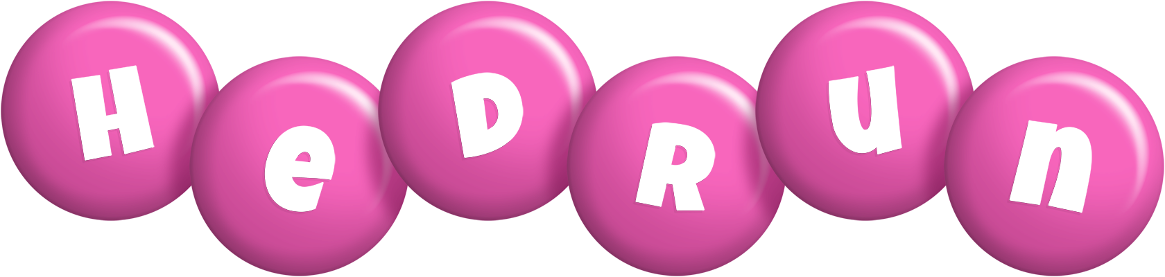 Hedrun candy-pink logo