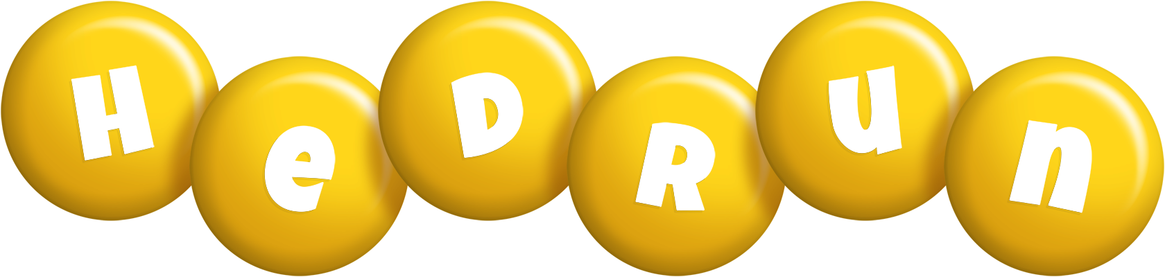 Hedrun candy-yellow logo