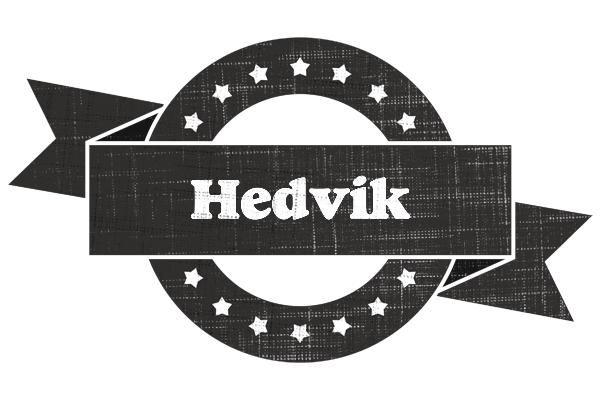 Hedvik grunge logo