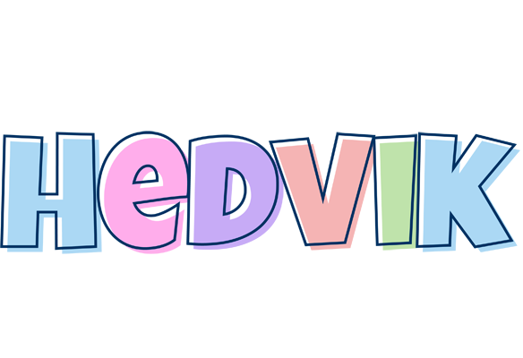 Hedvik pastel logo