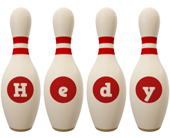 Hedy bowling-pin logo