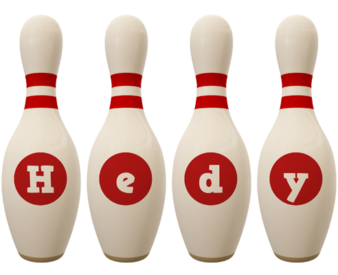 Hedy bowling-pin logo