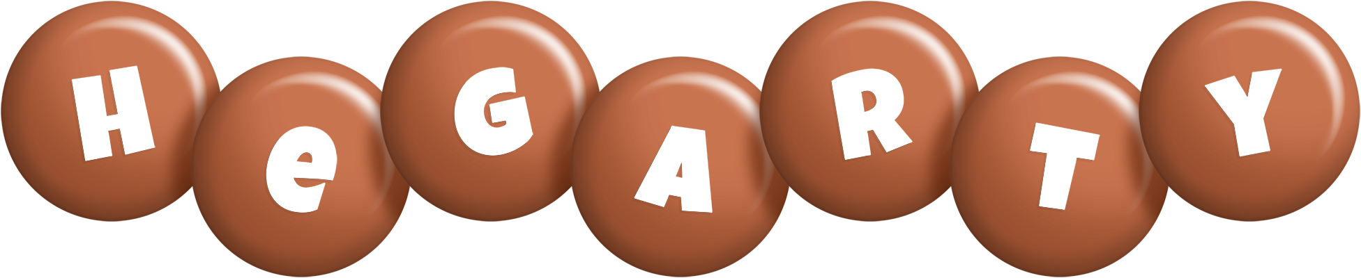 Hegarty candy-brown logo