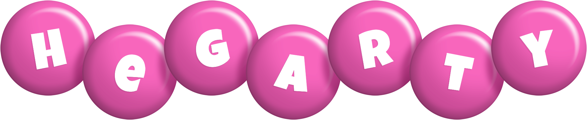 Hegarty candy-pink logo