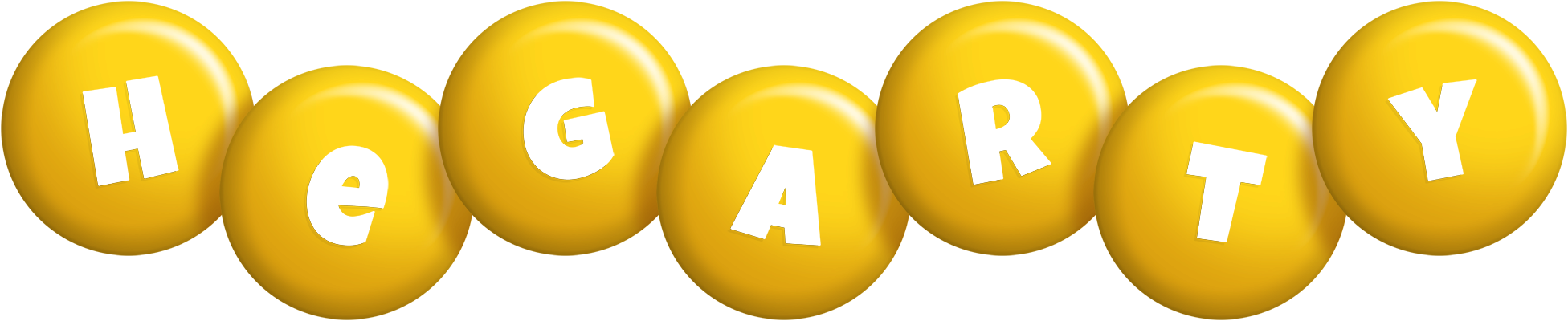 Hegarty candy-yellow logo