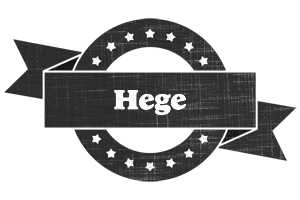 Hege grunge logo