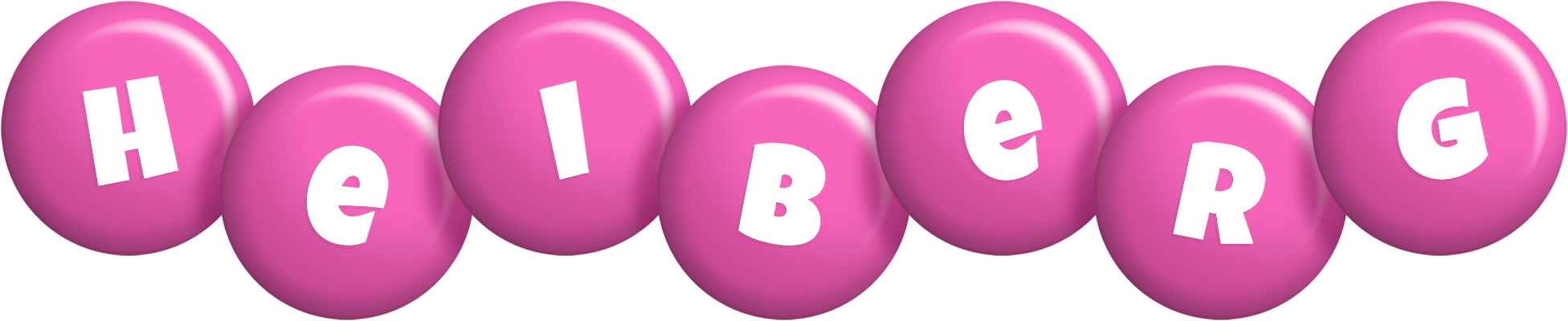 Heiberg candy-pink logo